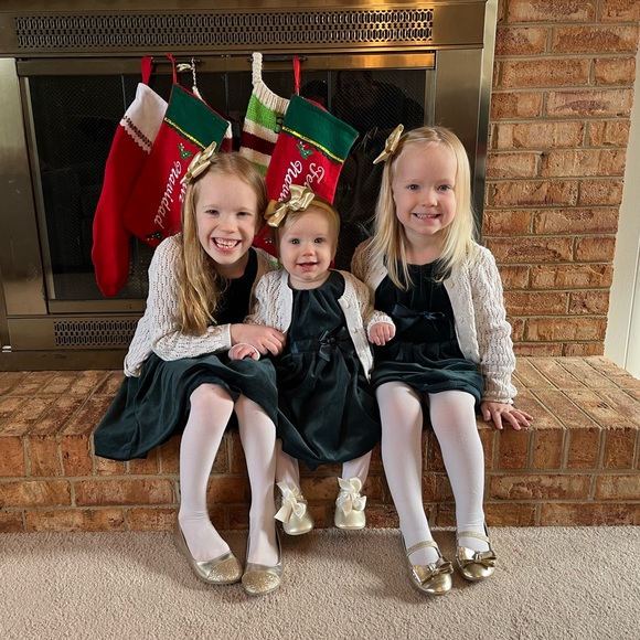 Carter's Baby Girl's Green Velvet Holiday Party Dress Size 12 Months - Picture 9 of 9